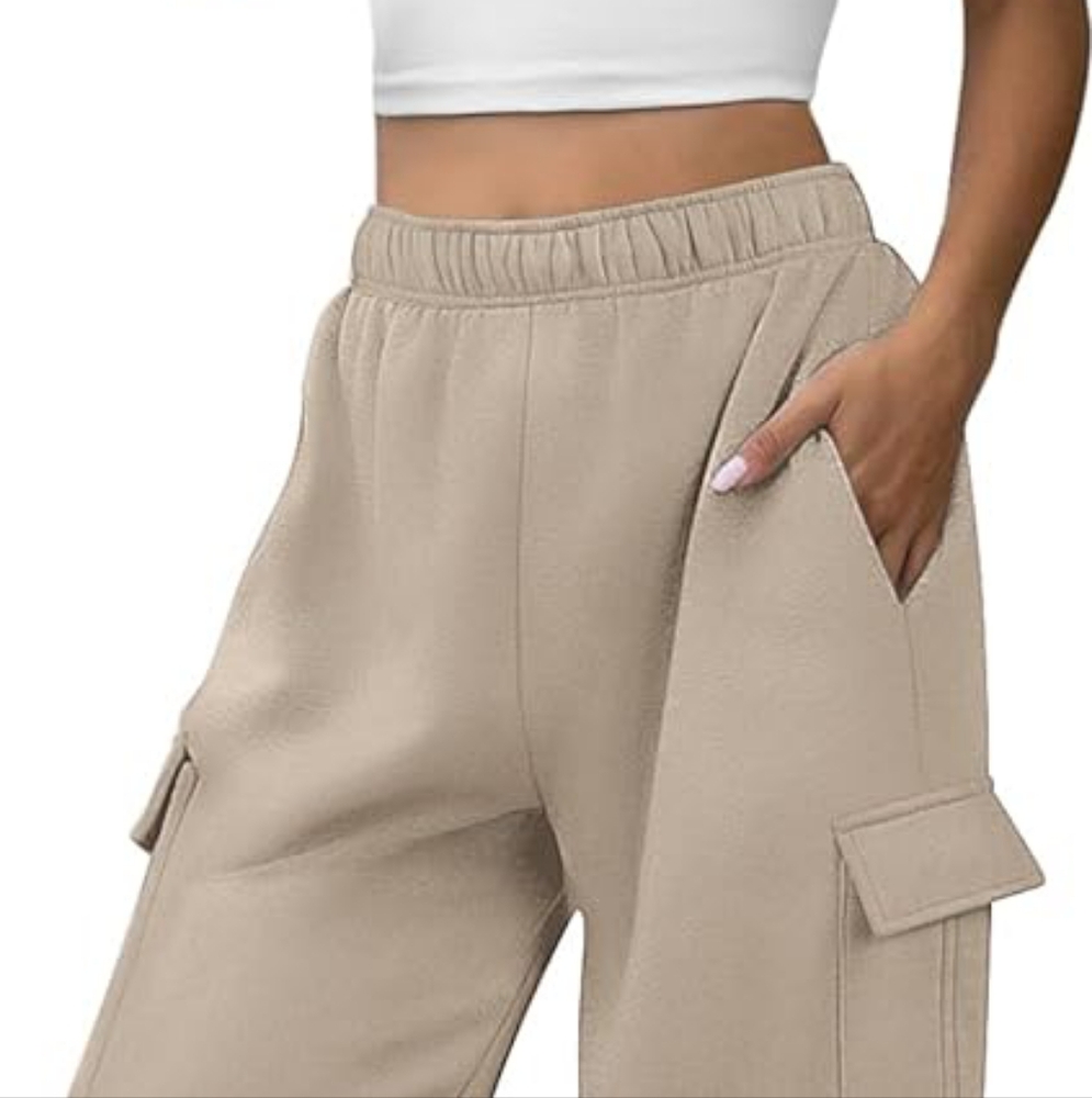 Forever21 Beige Cargo Sweatpants